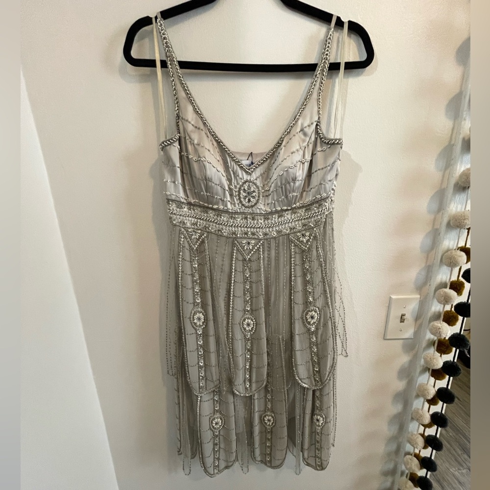 Sue Wong Beaded Mini Dress